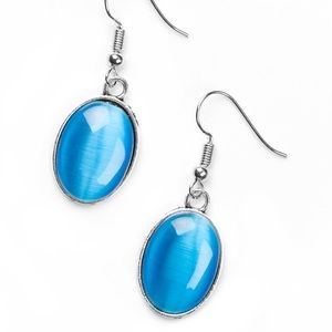 Paparazzi moonstone blue earrings